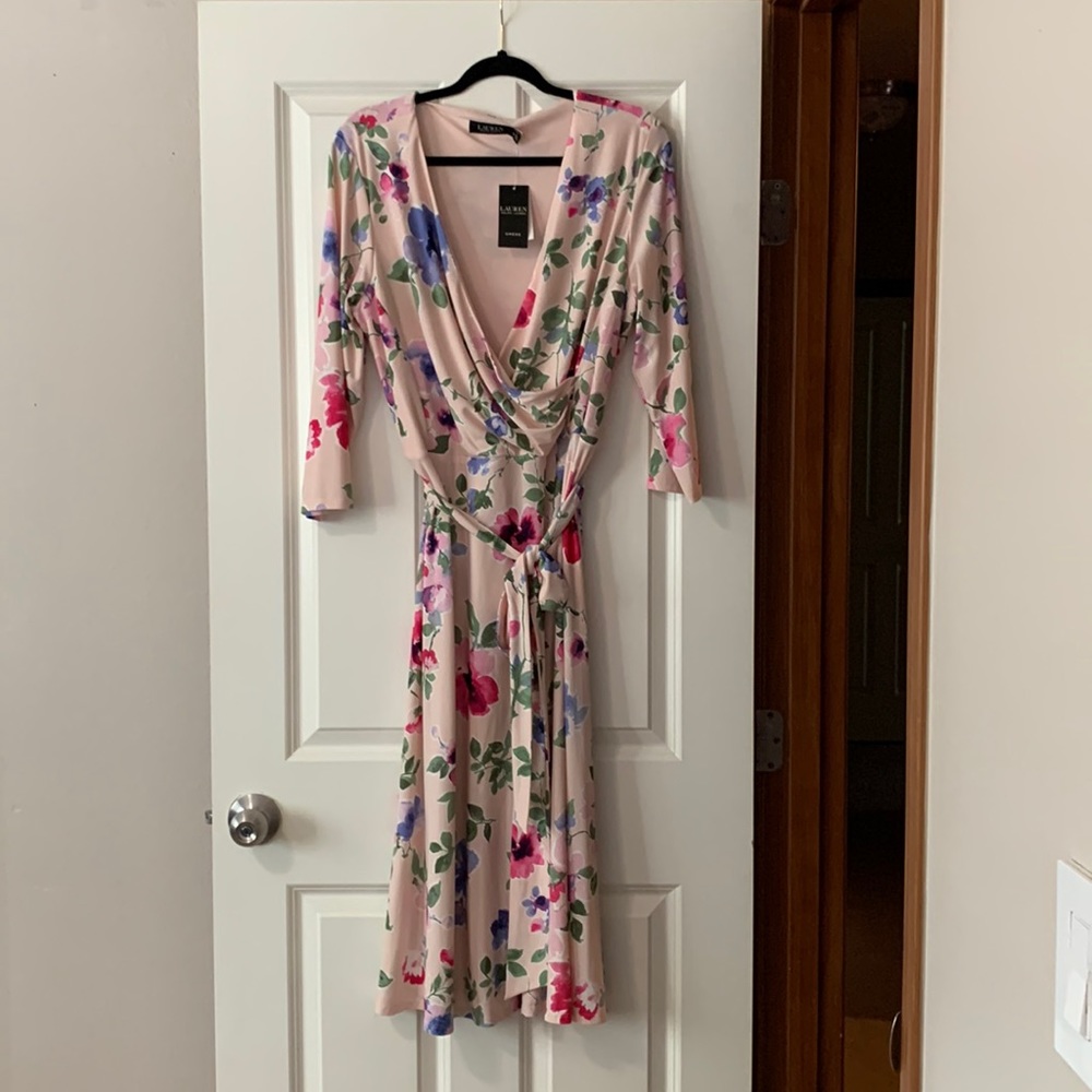 Ralph Lauren floral dress, size 18, NWT